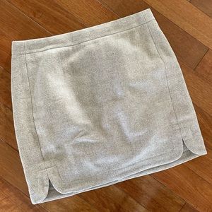 J. Crew factory shirttail mini skirt wool blend size 4